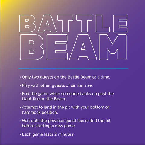 Battle Beam Rules - 2 Ft Square Sign