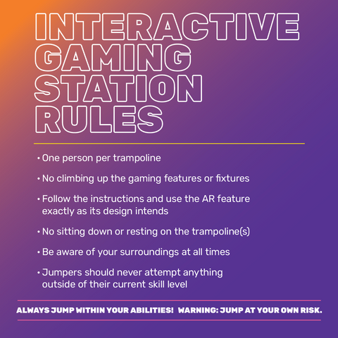 Interactive Gaming Station Rules - 2 Ft Square Sign