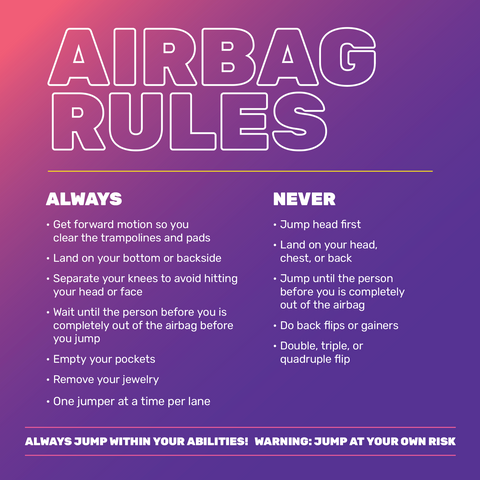 AirBag Rules-General - 2 Ft Square Sign