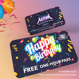 Free Hour Birthday Passes - Confetti NAVY