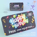 Free Hour Birthday Passes - Confetti NAVY