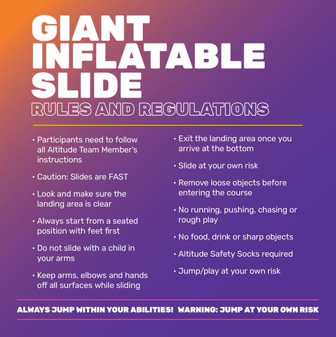 Giant Inflatable Slide-24x24 - 2 Ft Square Sign