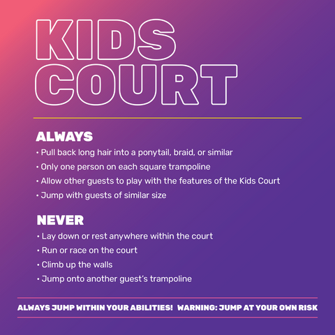 Kids Court Rules-General - 2 Ft Square Sign