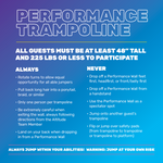 Performance Trampoline Rules-General - 2 Ft Square Sign