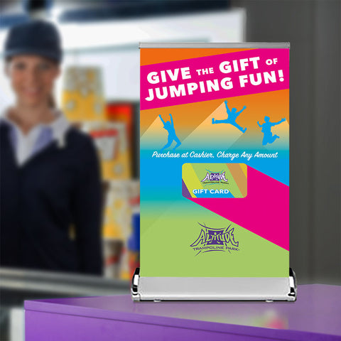 Gift Card Retractable Tabletop Banner