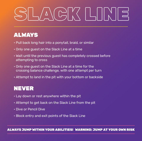 Slack Line Rules - 2 Ft Square Sign