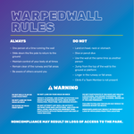 WarpedWall Rules - 2 Ft Square Sign