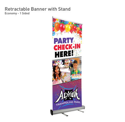 Party Check-In Retractable Banner