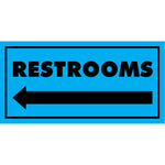 Restrooms w/Left Arrow Sign