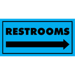 Restrooms w/Right Arrow Sign