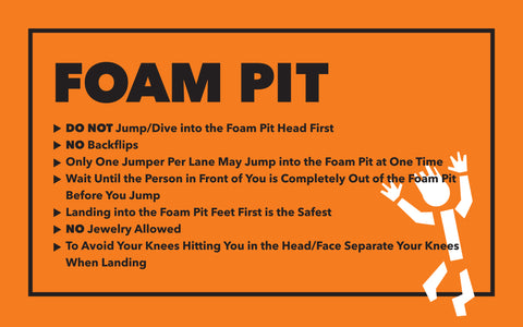 Foam Pit Rules Sign