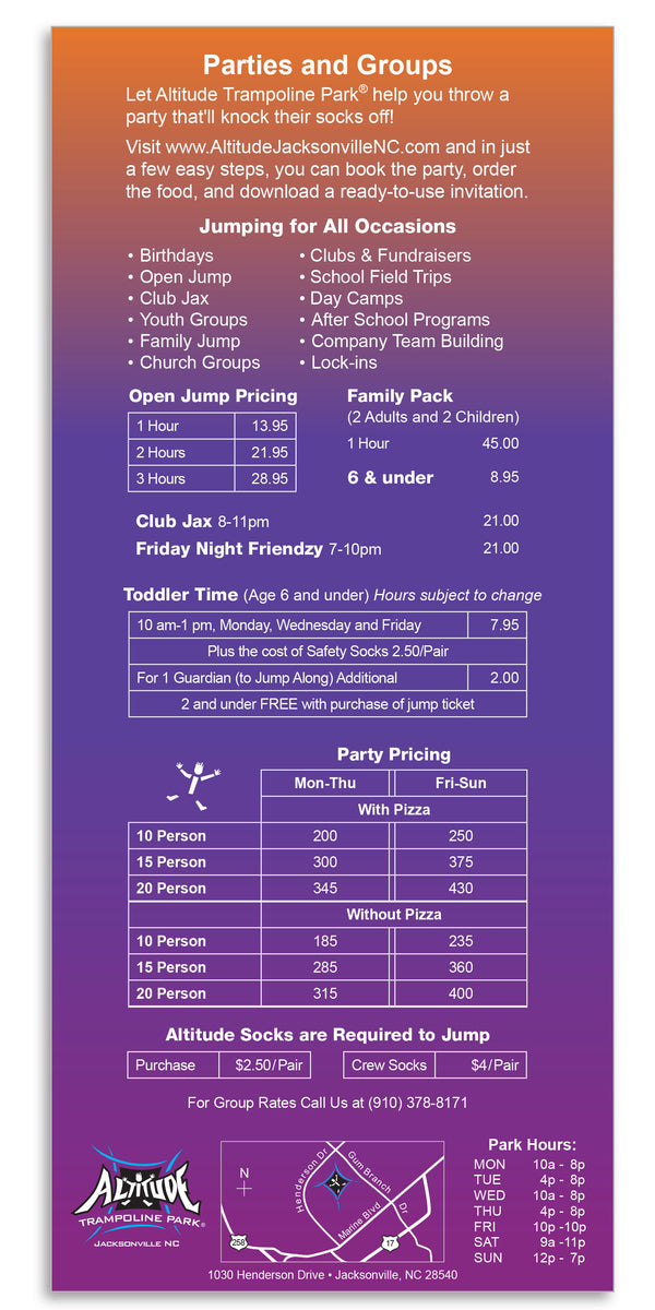 General Park Info Rack Cards – Order Cdesigns